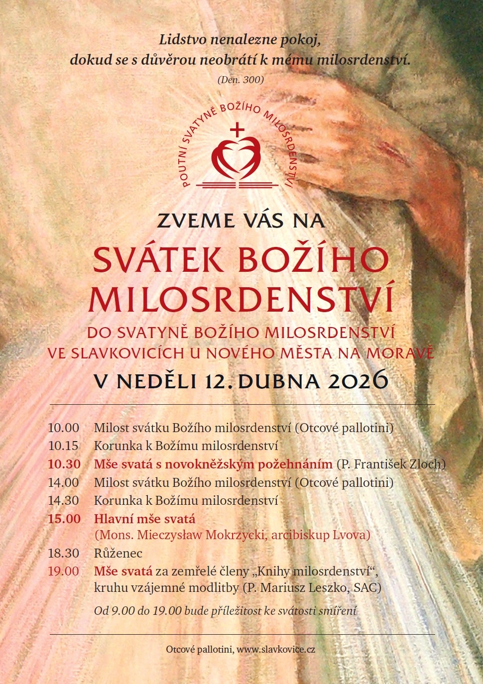 Svátek Božího milosrdenství 2026
